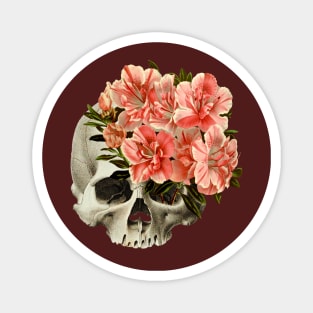 skull flower vintage illustration Magnet